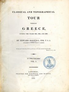 E. Dodwell, A Classical and Topographical Tour through Greece