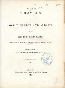 T.S. Hughes, Travels in Sicily Greece and Albania
