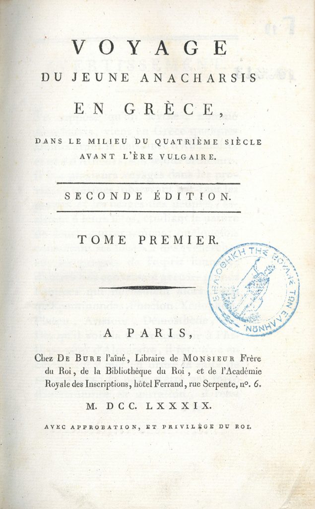 J.J. Barthélemy, Voyage du jeune Anacharsis en Grèce