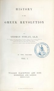 G. Finlay, History of the Greek Revolution