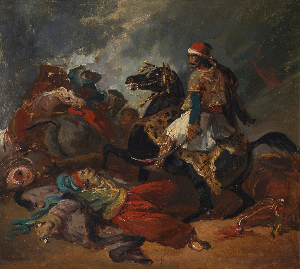 Σχολή Delacroix, Ο Γκιαούρ μονομαχεί με τον Χασάν